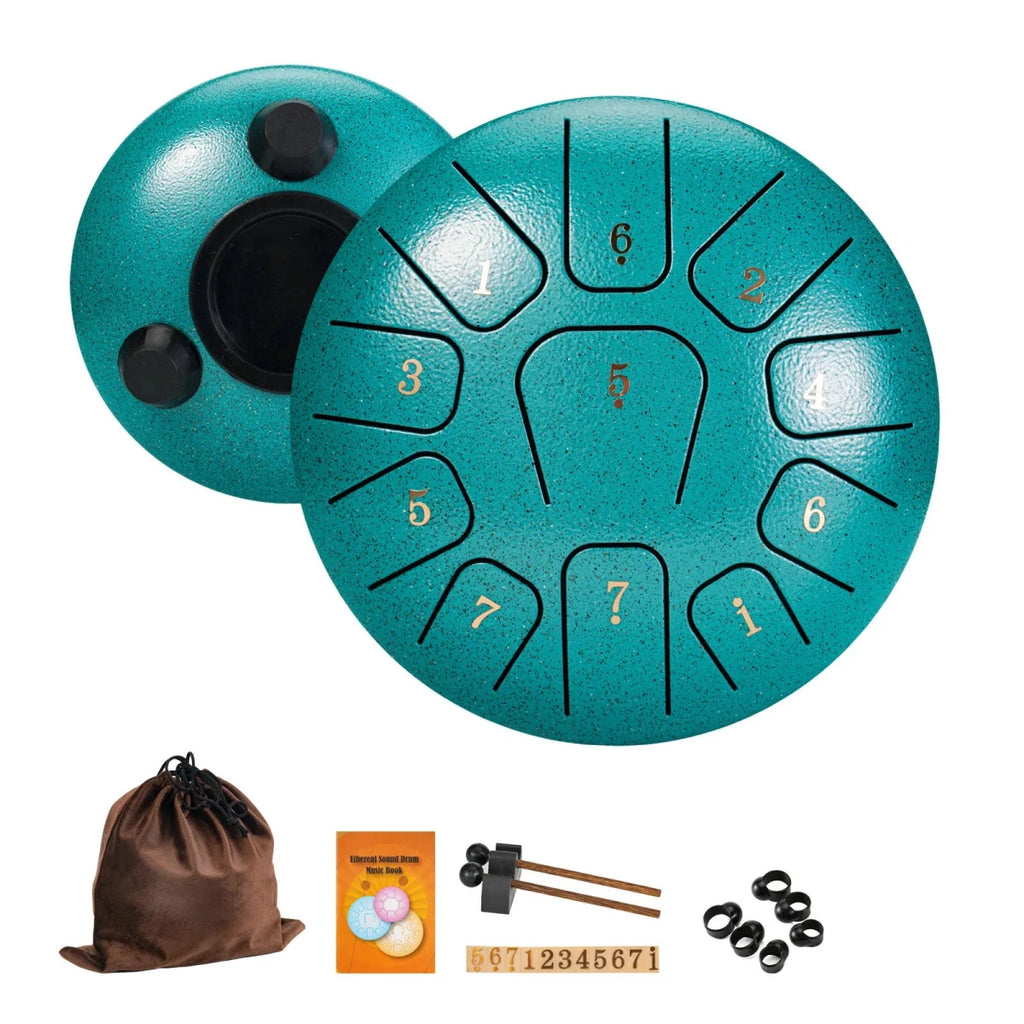 Miwayer 6 - Inch 11 - Note Steel Tongue Drum – Sound Healing Gift Set for Yoga & Meditation, , Futures ETC