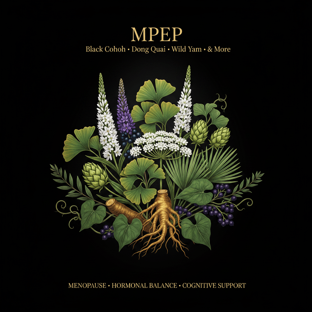 MPEP – Menopause & Hormonal Balance | Black Cohosh, Dong Quai, Wild Yam & More, Tincture, Futures ETC