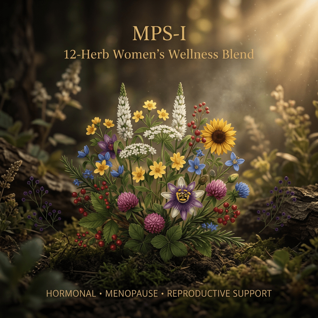 MPS-I editorial image in the saved golden-lit botanical style
