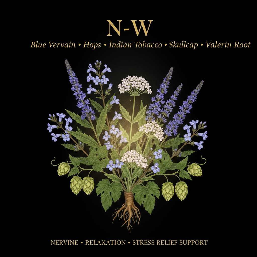N-W (Blue Vervain, Hops, Indian Tobacco, Scullcap, Valerian Root), Tincture, Futures ETC