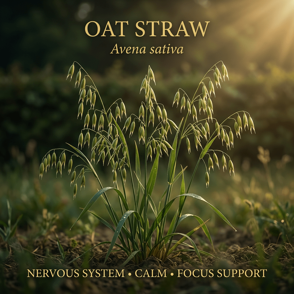 Oat straw editorial image in golden field-edge light