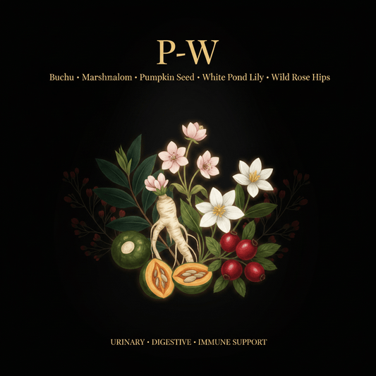 P - W – Urinary, Digestive & Immune Support | Buchu, Marshmallow, Pumpkin Seed & More, Tincture, Futures ETC
