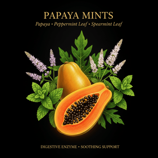Papaya Mints – Digestive Enzyme & Soothing Support | Papaya, Peppermint Leaf & Spearmint Leaf, Tincture, Futures ETC