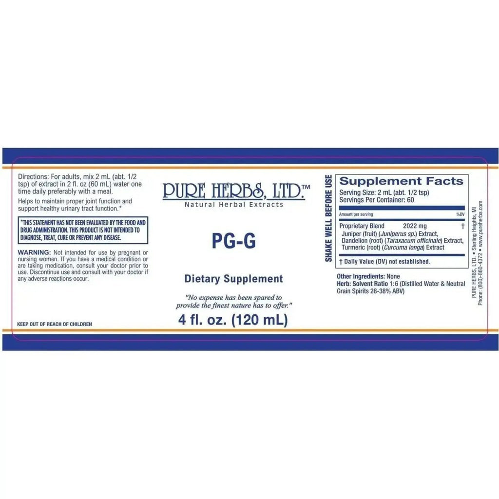 PG - G (Dandelion Root, Juniper Berries, Turmeric) - Futures ETC Tincture