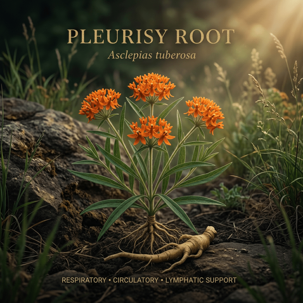 Pleurisy root editorial image in golden botanical light