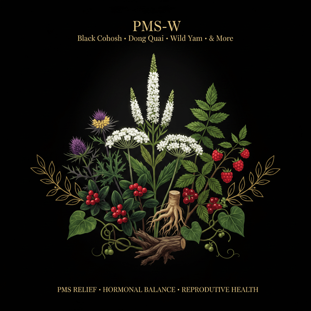 PMS - W – PMS & Hormonal Relief | Black Cohosh, Dong Quai, Wild Yam & More, Tincture, Futures ETC