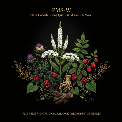 PMS - W – PMS & Hormonal Relief | Black Cohosh, Dong Quai, Wild Yam & More, Tincture, Futures ETC
