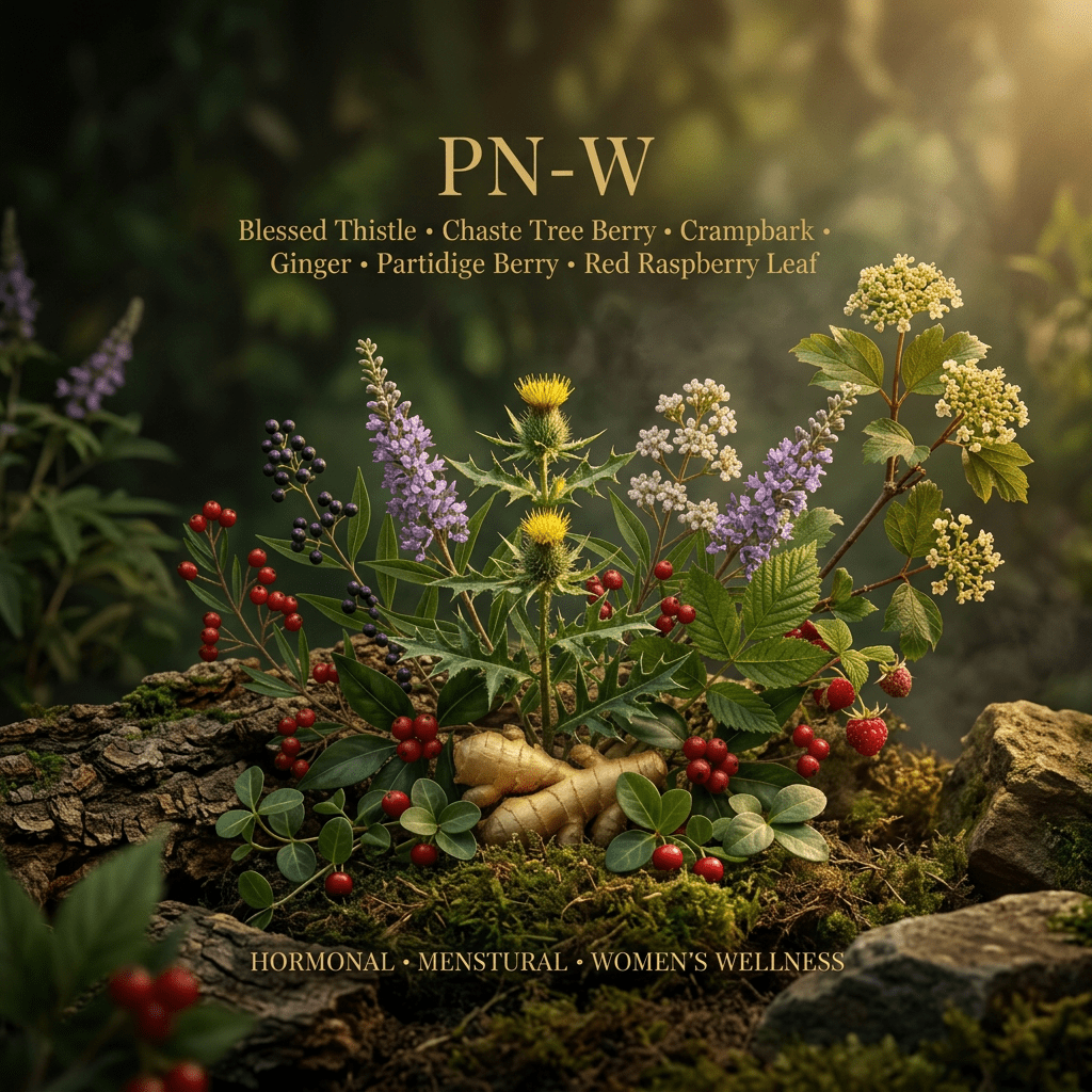 PN-W editorial image in the saved golden-lit botanical style