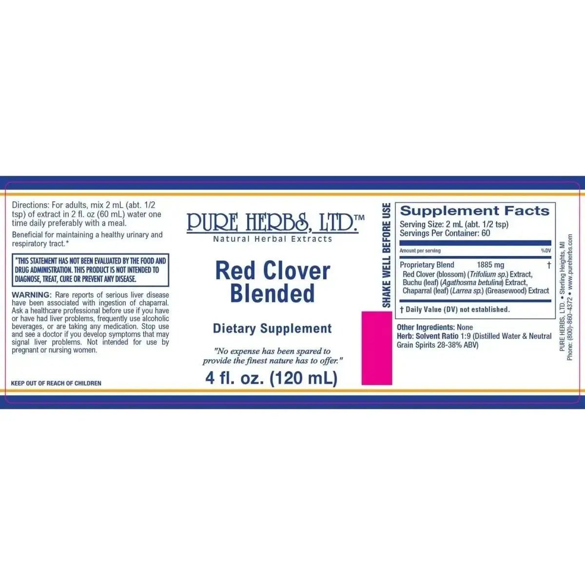 Red Clover Blended (Buchu, Greasewood, Red Clover) - Futures ETC Tincture