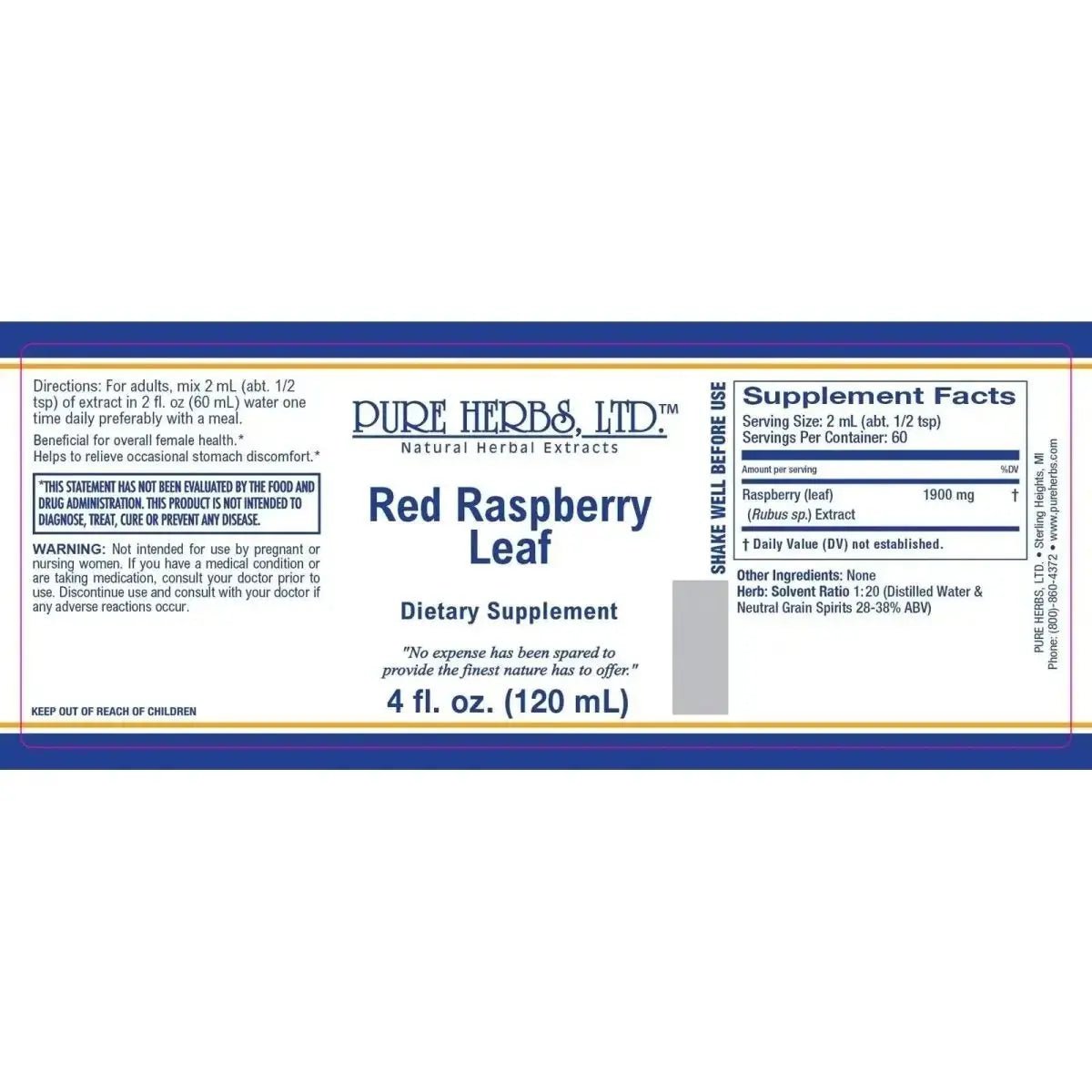 Red Raspberry Leaf (Rubus idaeus) - Futures ETC Tincture