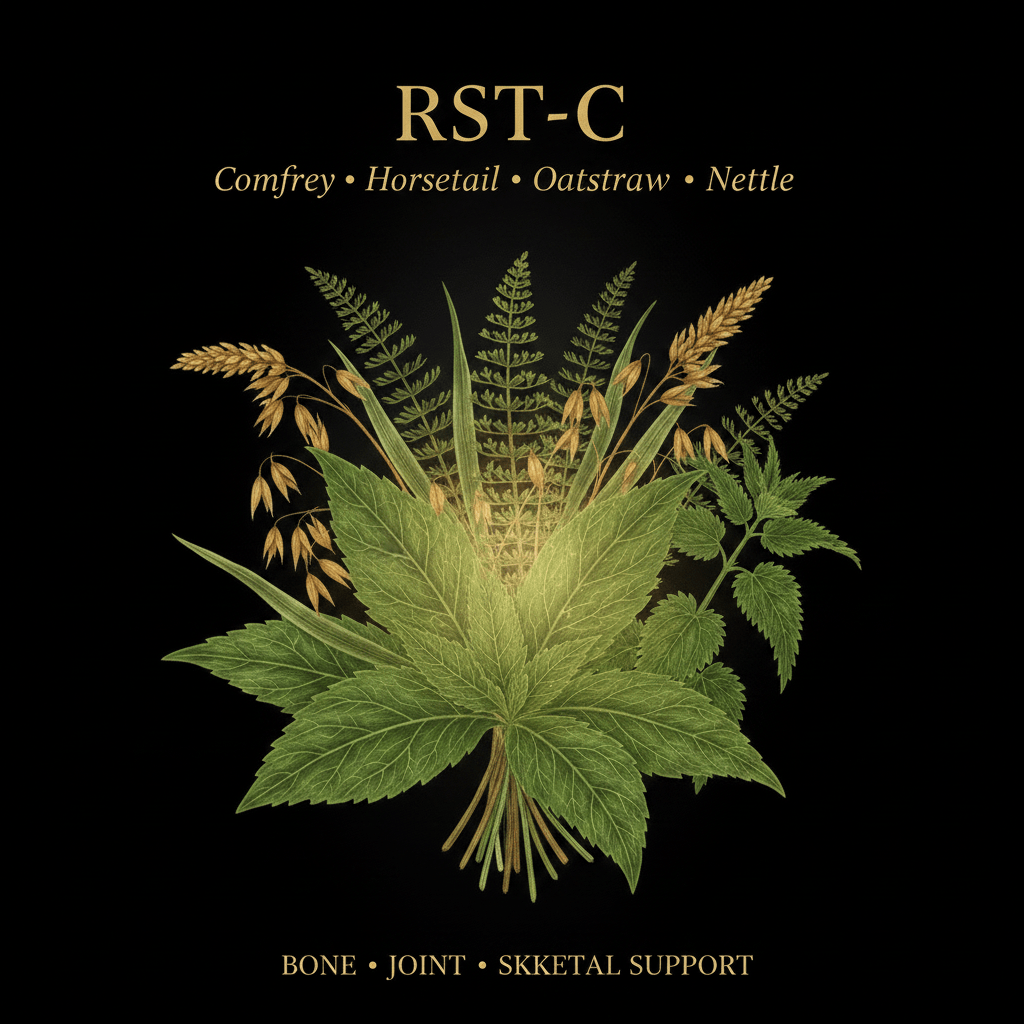 RST-C (Reformulated) – Bone, Joint & Skeletal Support Herbal Blend, Tincture, Futures ETC