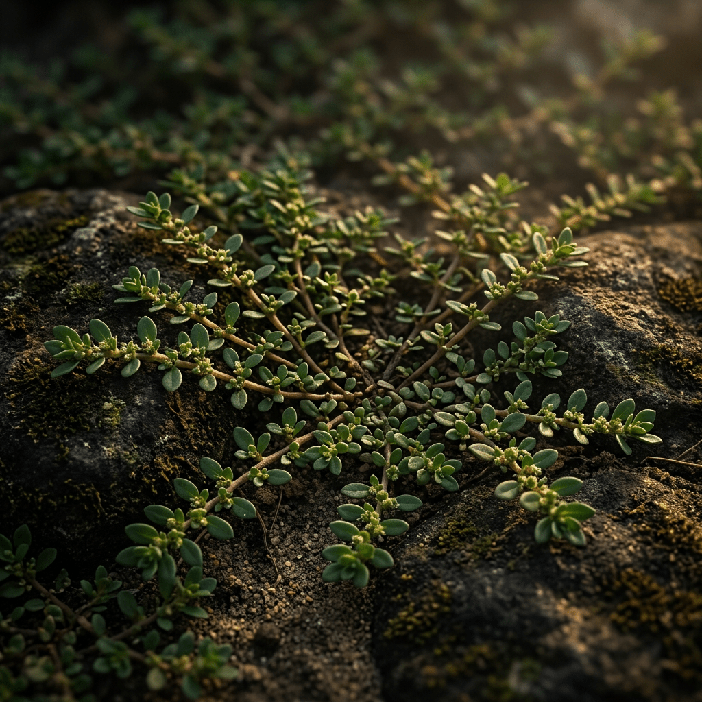 Rupturewort growing naturally between stones