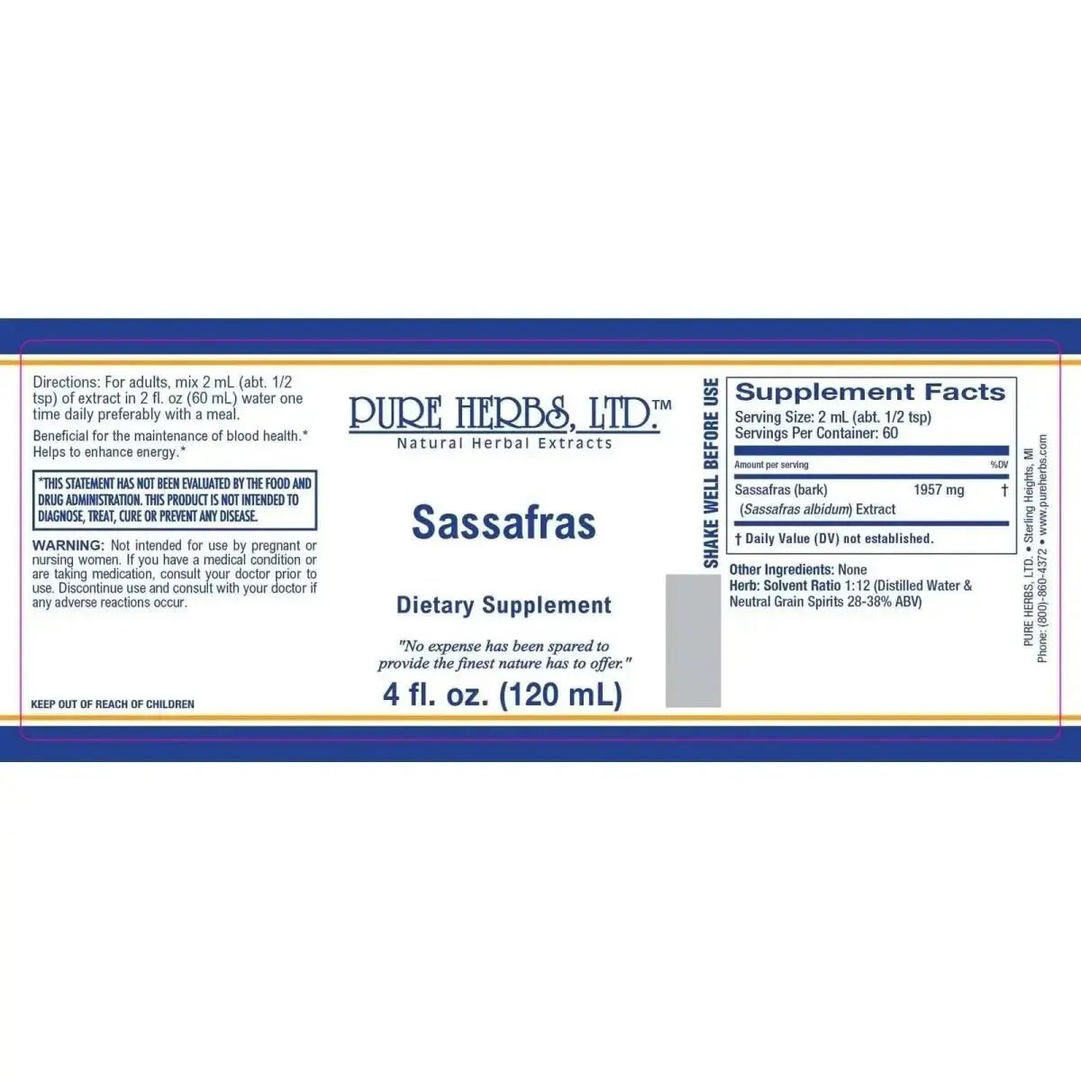 Sassafras (Sassafras albidum) - Futures ETC Tincture