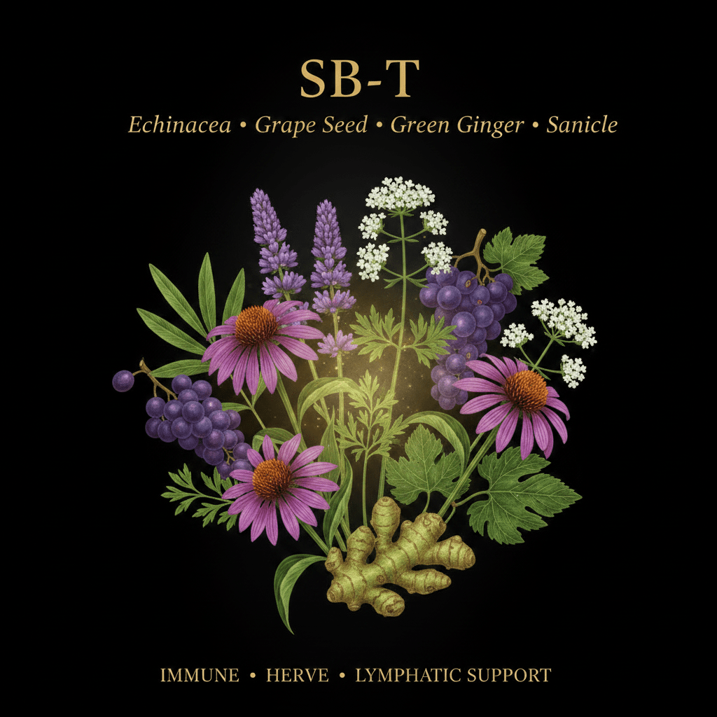 SB - T – Immune, Antioxidant & Lymphatic Support | Echinacea, Grape Seed, Green Ginger & Sanicle, Tincture, Futures ETC