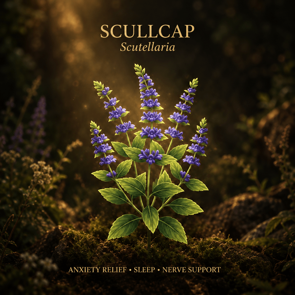 Scullcap (Scutellaria) – Anxiety Relief, Sleep & Nerve Support, Tincture, Futures ETC