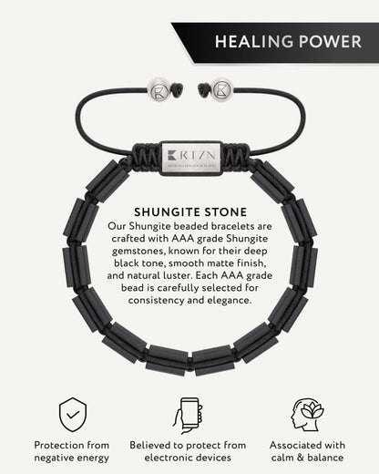 Shungite EMF Protection Bracelet - Havana, Beaded Bracelet, Futures ETC