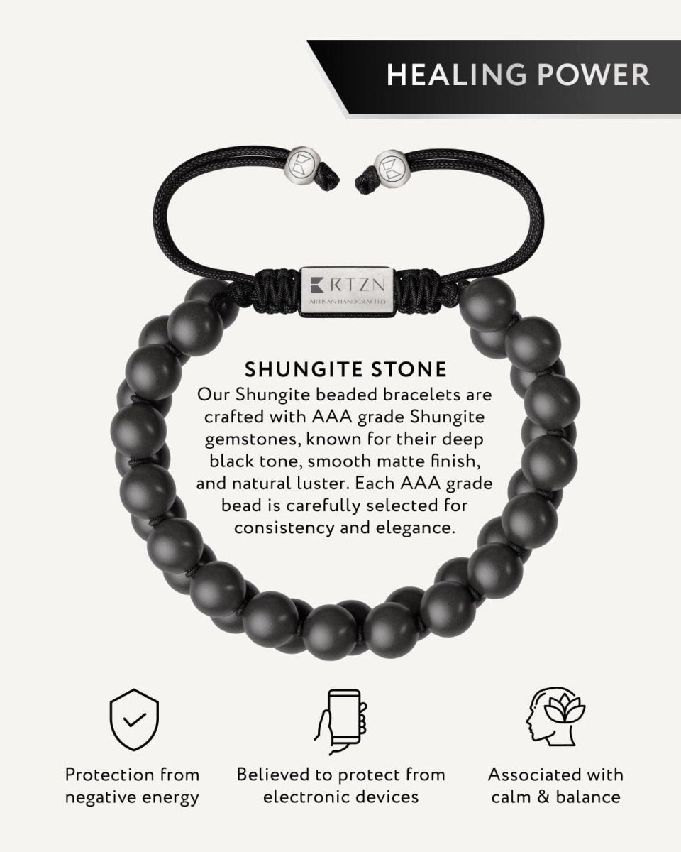 Shungite EMF Protection Bracelet - Morocco, Beaded Bracelet, Futures ETC
