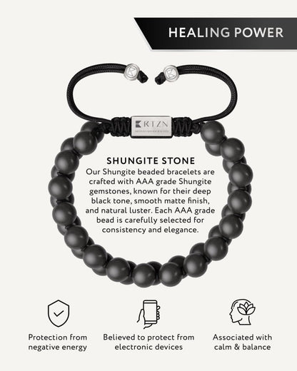 Shungite EMF Protection Bracelet - Morocco, Beaded Bracelet, Futures ETC