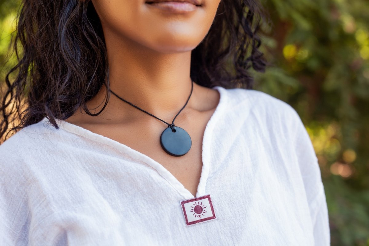 Shungite Round Pendant for EMF Protection (Ships From USA!), , Futures ETC