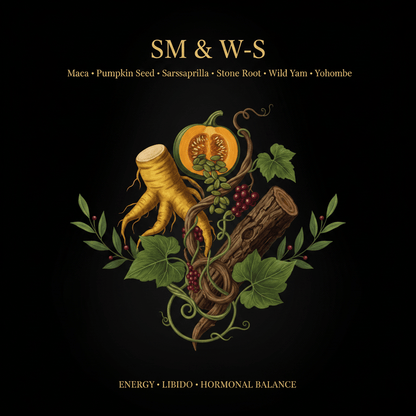 SM & W - S – Energy, Libido & Hormonal Balance | Maca, Sarsaparilla, Yohimbe & More, Tincture, Futures ETC