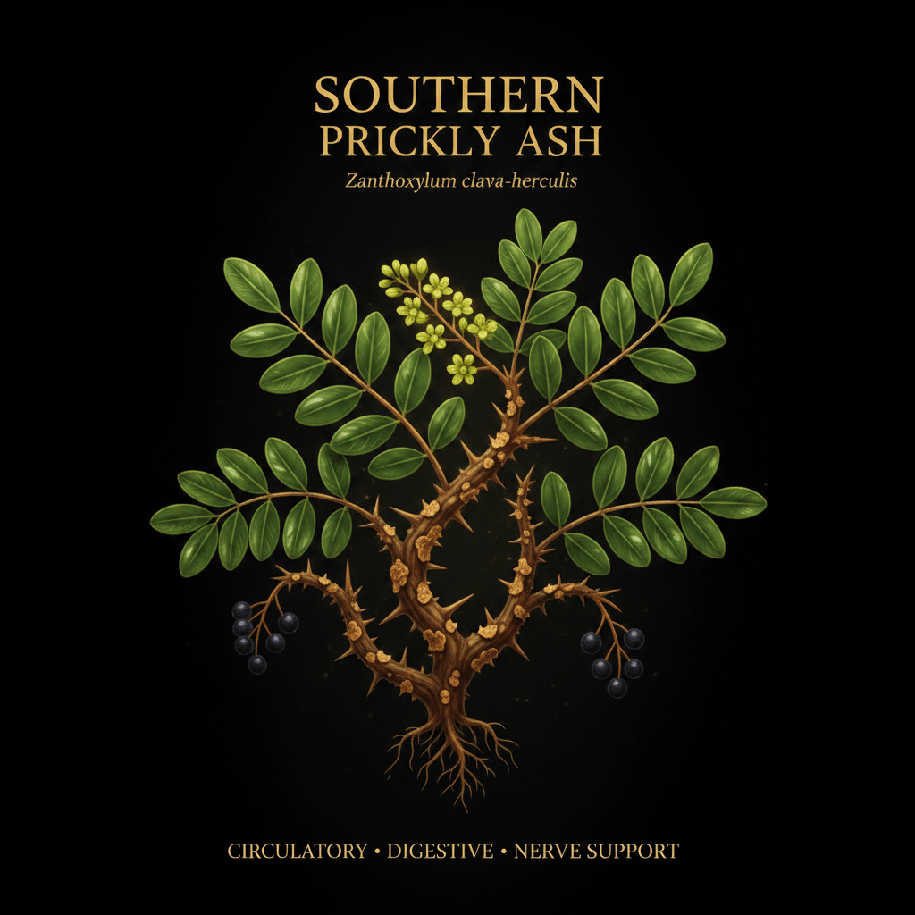 Southern Prickly Ash (Zanthoxylum clava - herculis) – Circulatory, Digestive & Nerve Support, Tincture, Futures ETC