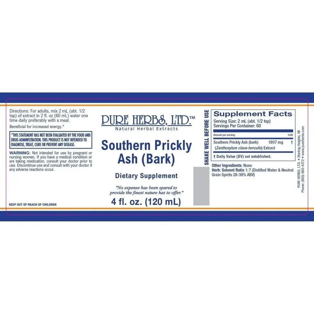 Southern Prickly Ash (Zanthoxylum clava - herculis) - Futures ETC Tincture