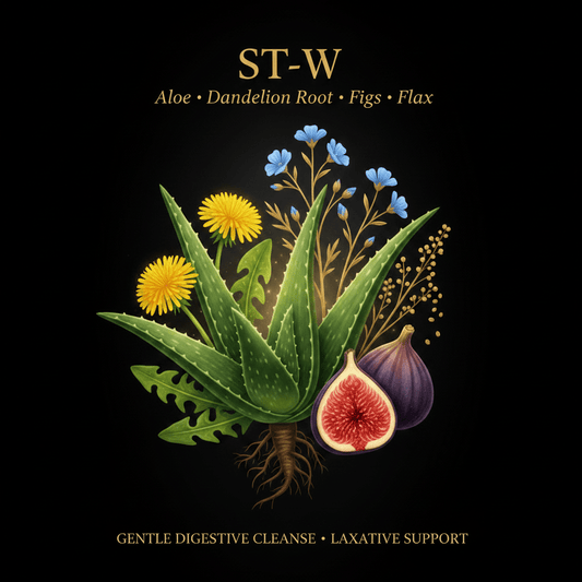 ST - W – Gentle Digestive Cleanse & Laxative Support | Aloe, Dandelion Root, Figs & Flax, Tincture, Futures ETC