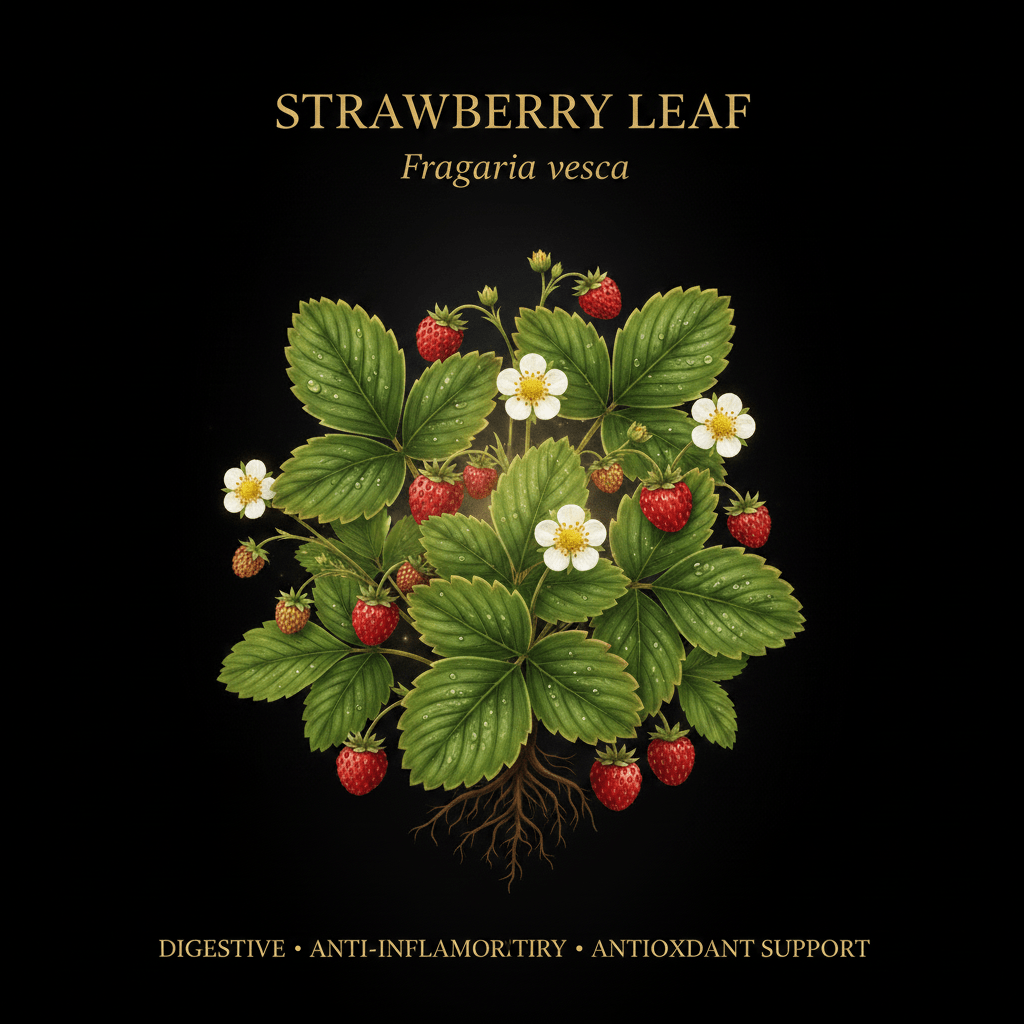 Strawberry Leaf (Fragaria × ananassa) – Digestive, Antioxidant & Anti - Inflammatory Support, Tincture, Futures ETC