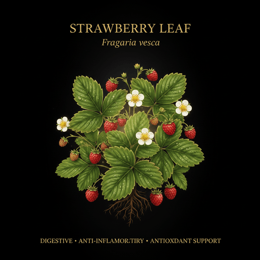 Strawberry Leaf (Fragaria × ananassa) – Digestive, Antioxidant & Anti - Inflammatory Support, Tincture, Futures ETC