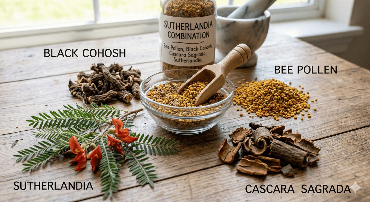 Sutherlandia Combination (Bee Pollen, Black Cohosh, Cascara Sagrada, Sutherlandia), Tincture, Futures ETC