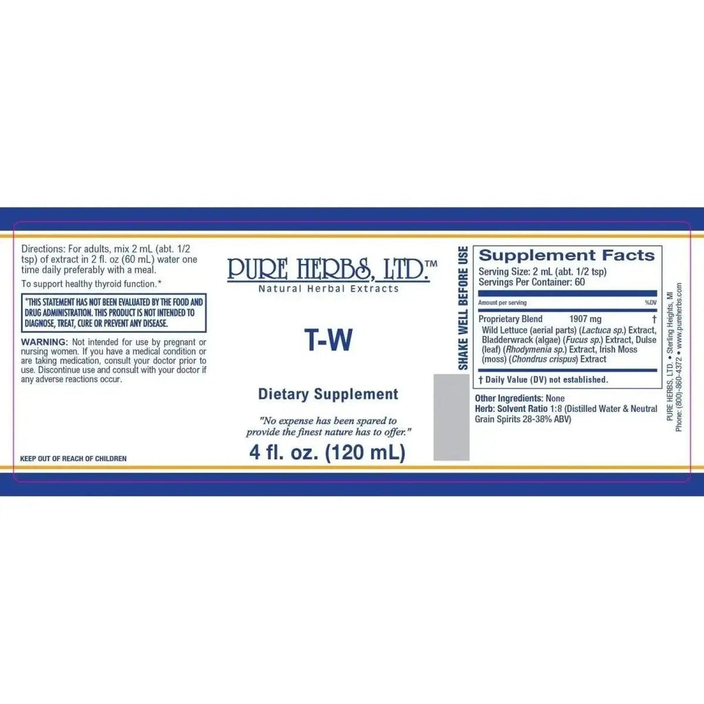T - W for Thyroid, Digestive & Skin Health | Futures ETC - Futures ETC Tincture