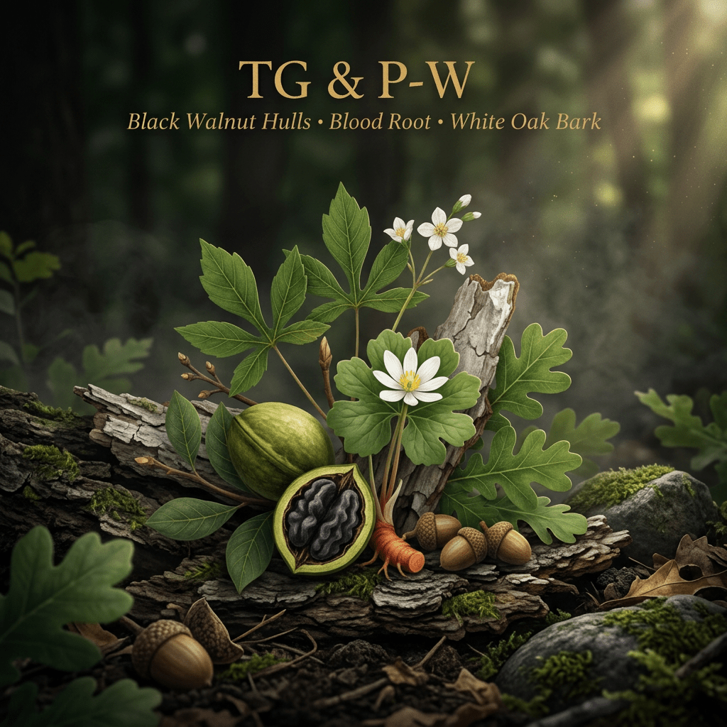 TG & P-W editorial image in golden woodland light