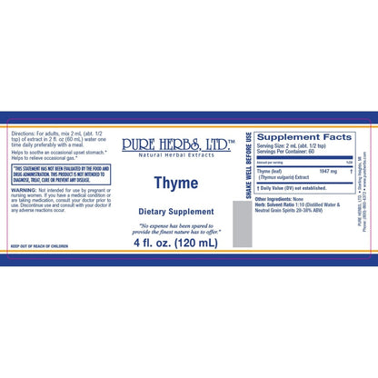 Thyme Tincture – Organic Liquid Herbal Extract, Herbal Tincture, Futures ETC