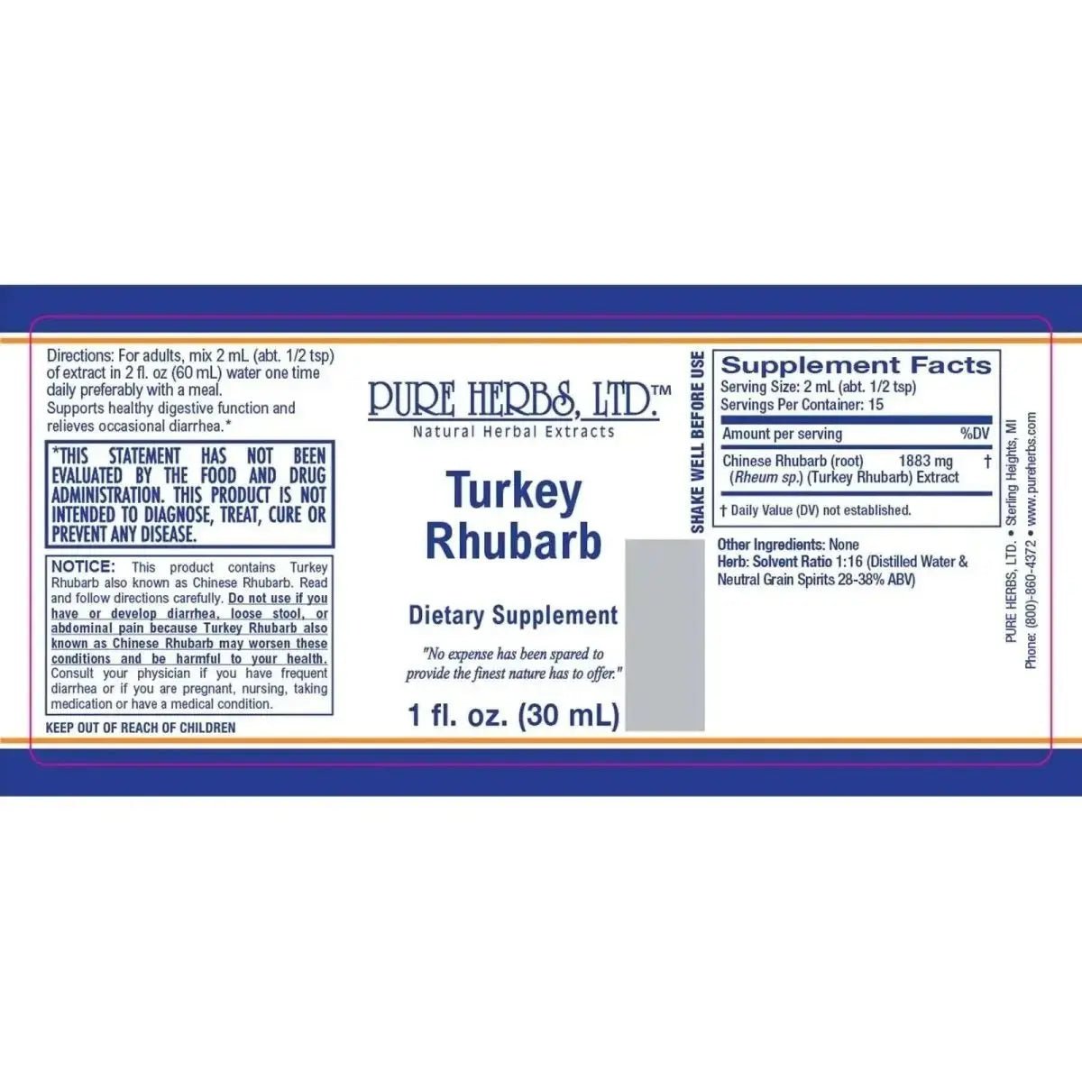 Turkey Rhubarb (Rheum palmatum) - Futures ETC Tincture