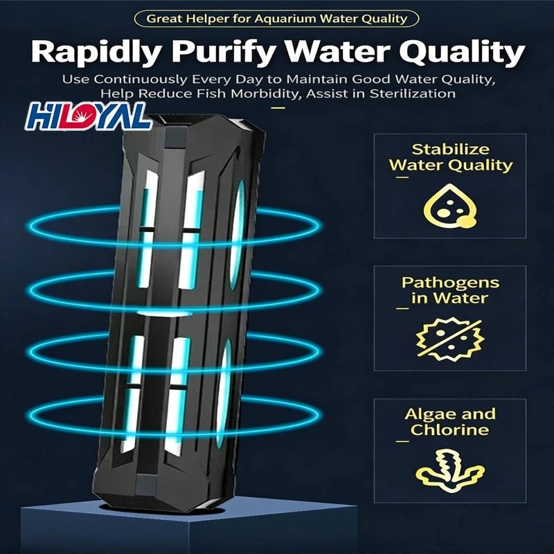 UV Water Purification Lamp – Timed UVC Sterilization & Algae Removal Light, , Futures ETC
