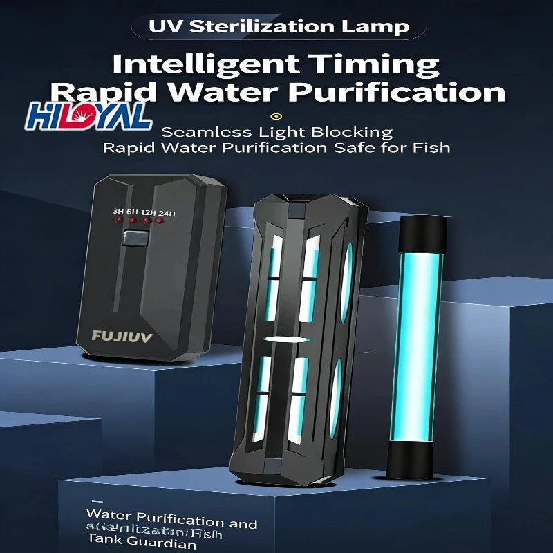 UV Water Purification Lamp – Timed UVC Sterilization & Algae Removal Light, , Futures ETC