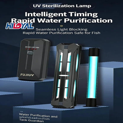 UV Water Purification Lamp – Timed UVC Sterilization & Algae Removal Light, , Futures ETC