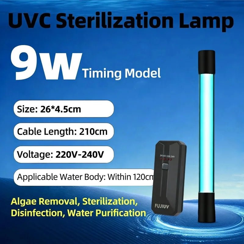 UV Water Purification Lamp – Timed UVC Sterilization & Algae Removal Light, , Futures ETC