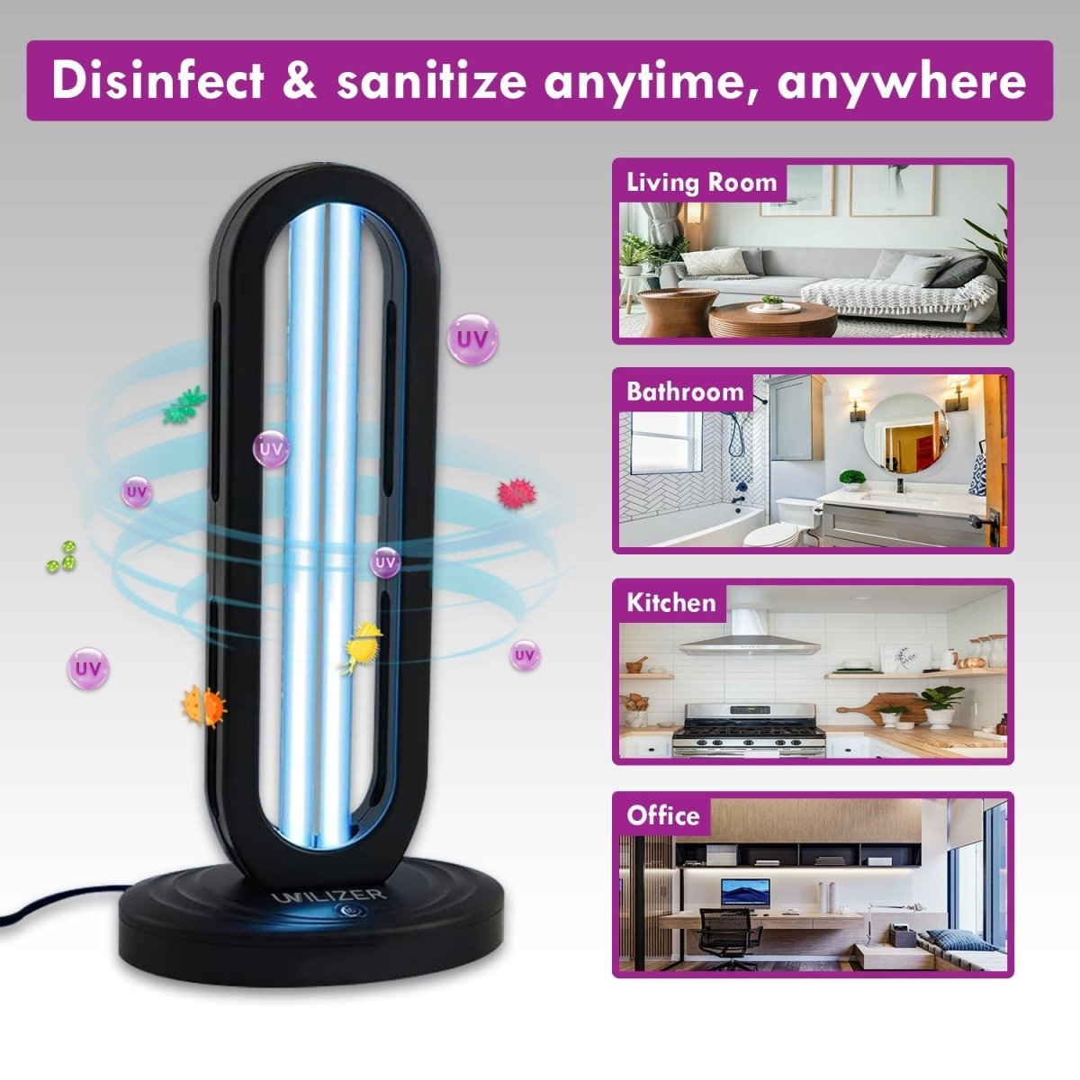 UVILIZER Tower - UV Light Sanitizer & Ultraviolet Lamp, UV Sanitizer, Futures ETC