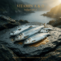 Vitamin A and D editorial image with a fish-oil-inspired coastal feel