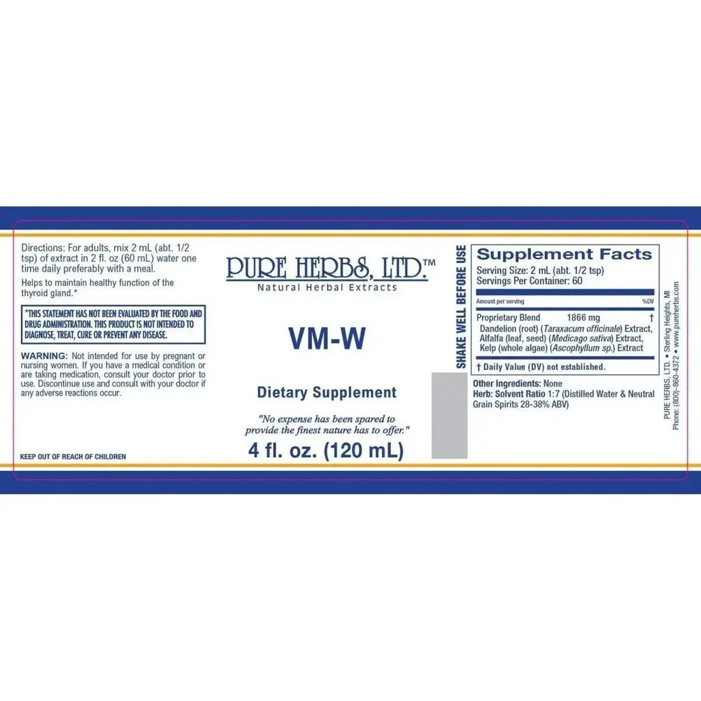 VM - W (Alfalfa, Dandelion Root, Kelp) - Futures ETC Tincture