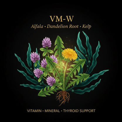 VM - W – Vitamin, Mineral & Thyroid Support | Alfalfa, Dandelion Root & Kelp, Tincture, Futures ETC