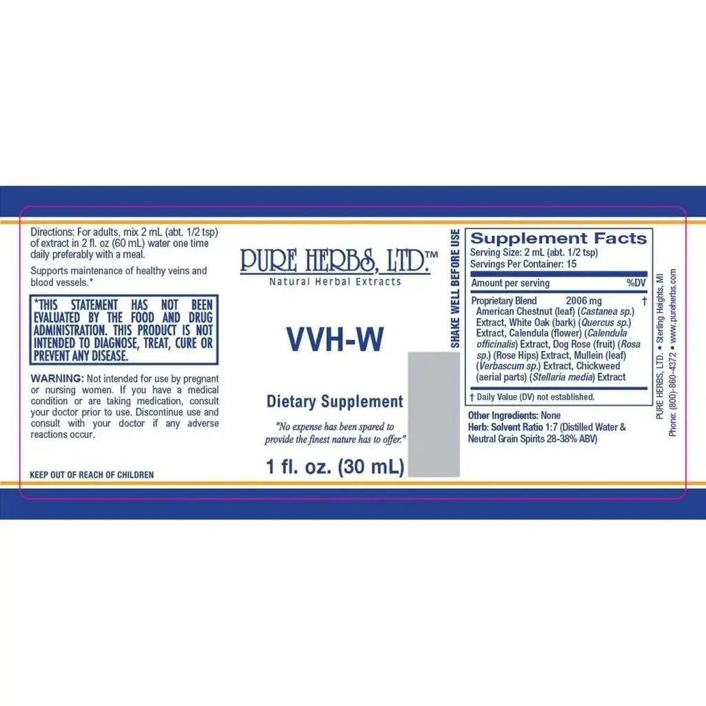 VVH - W (Calendula, Chestnut Leaf, Chickweed, Mullein Leaf, White Oak Bark, and Wild Rose Hips) - Futures ETC Tincture