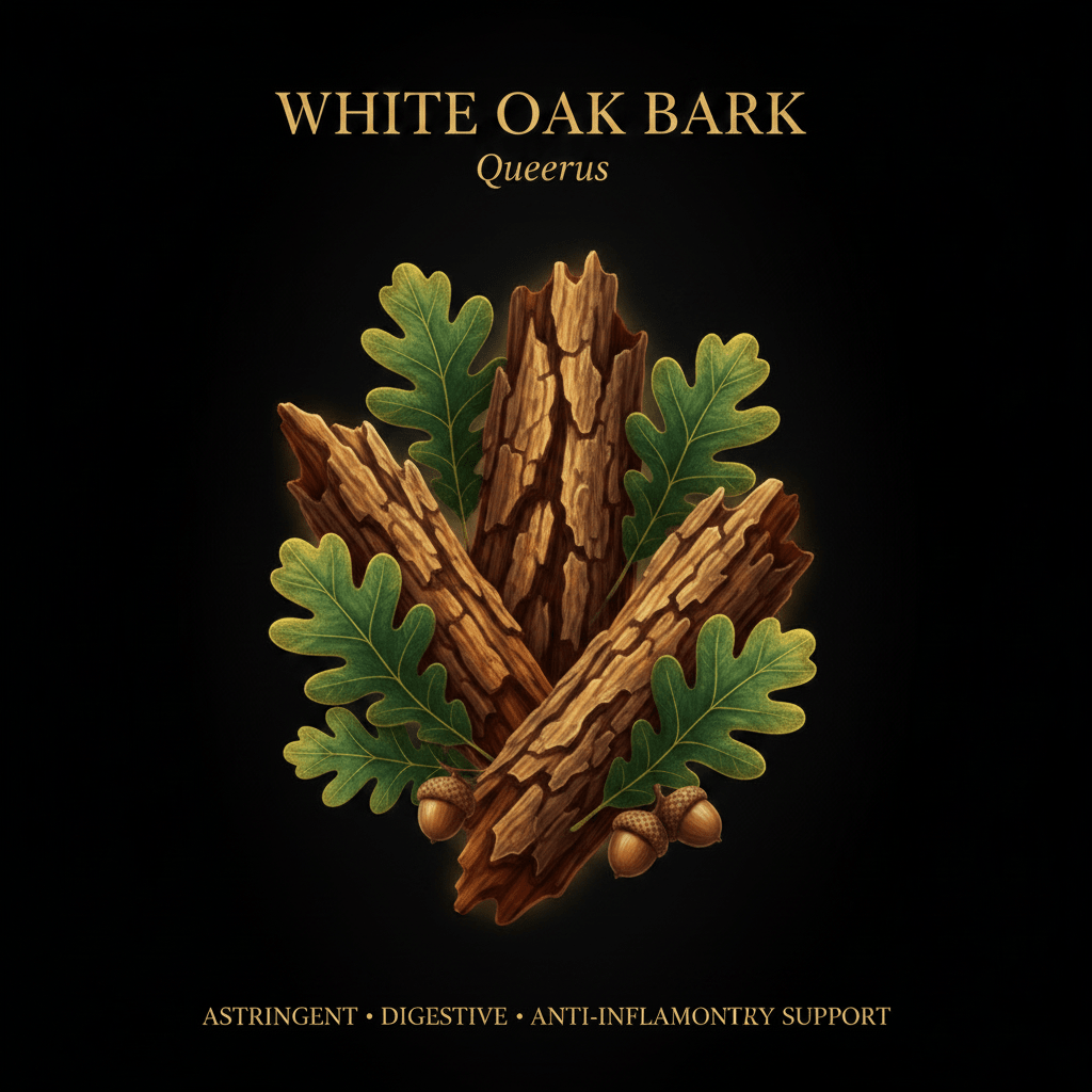 White Oak Bark (Quercus) – Astringent, Digestive & Anti - Inflammatory Support, Tincture, Futures ETC