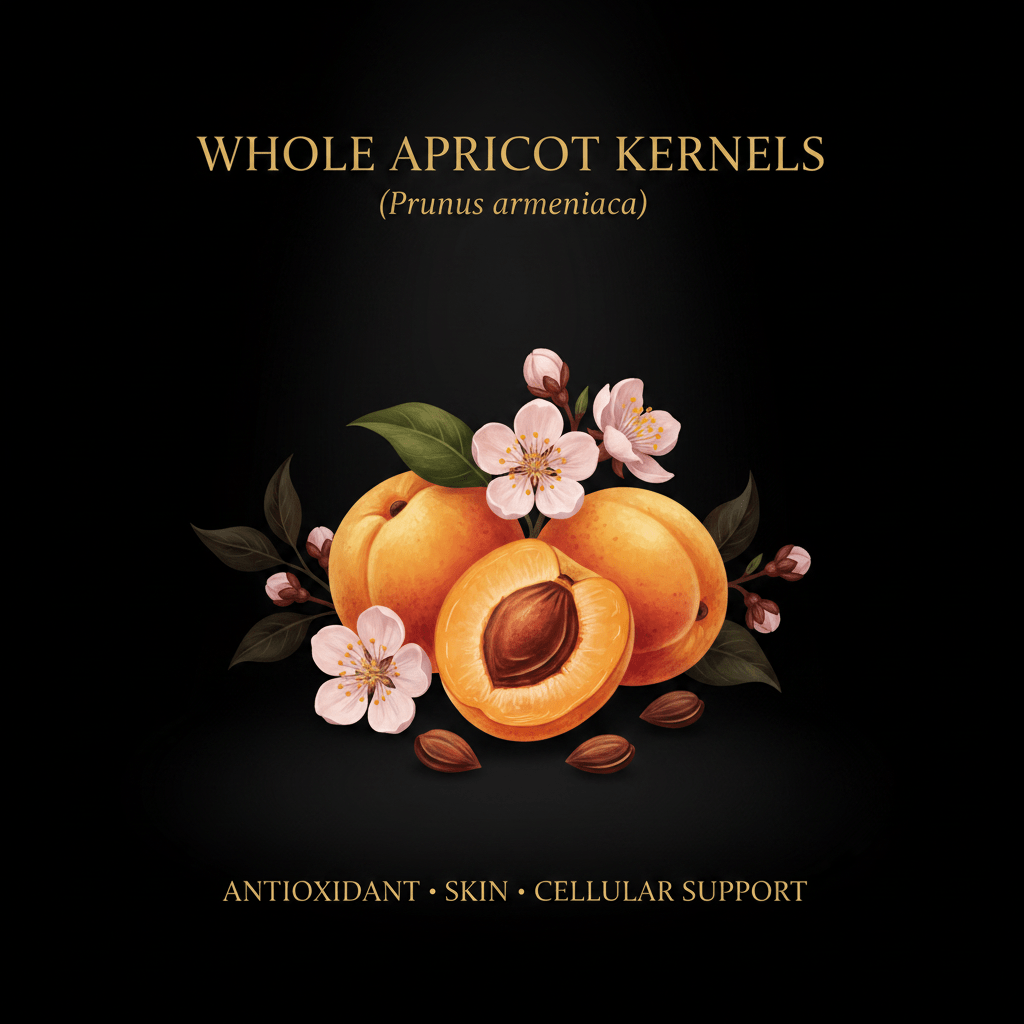 Whole Apricot Kernels (Prunus) – Nutrient - Rich Seeds with Antioxidant Properties, Tincture, Futures ETC