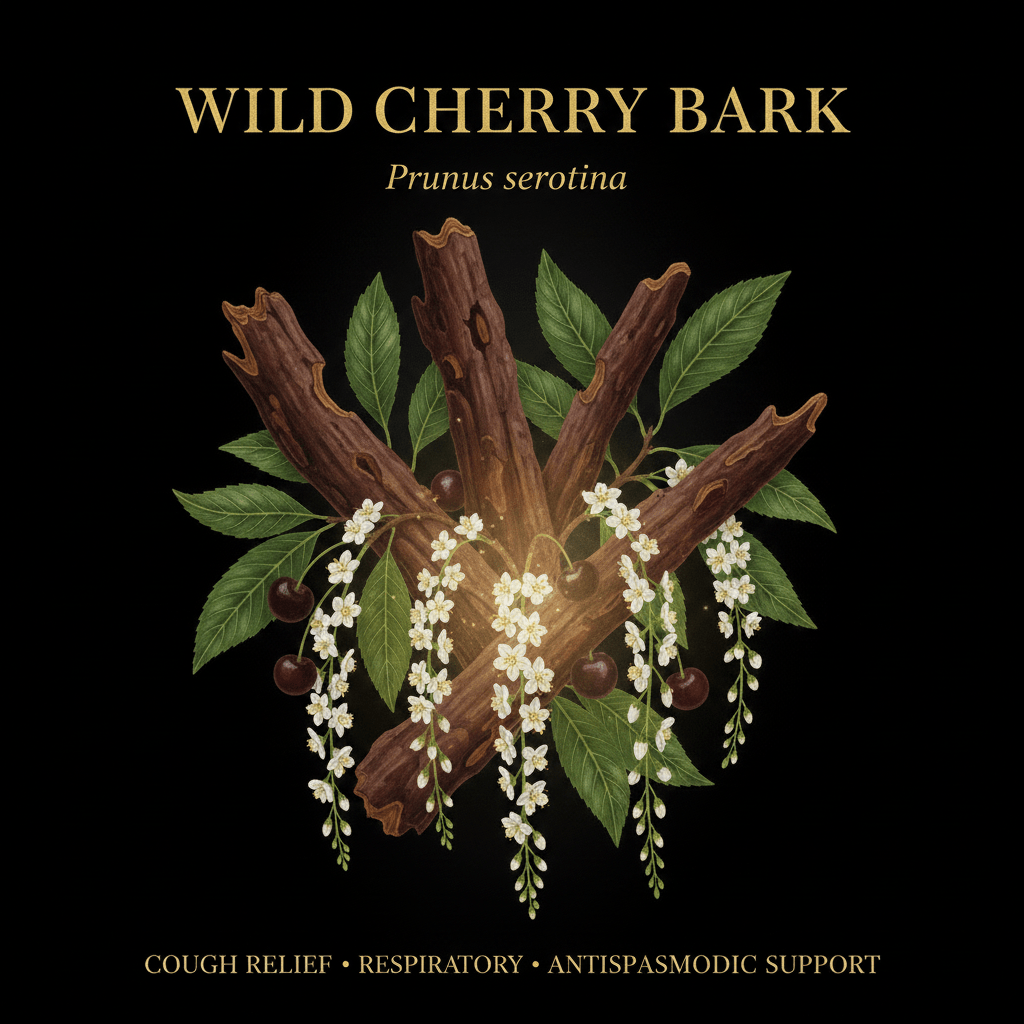 Wild Cherry Bark (Prunus serotina) – Cough Relief, Respiratory & Antispasmodic Support, Tincture, Futures ETC