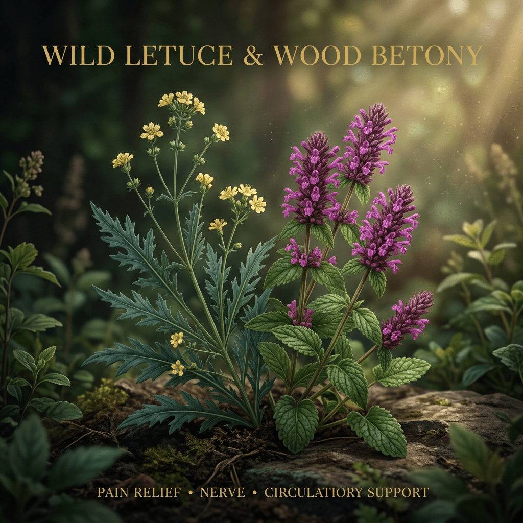 Wild lettuce and wood betony editorial image