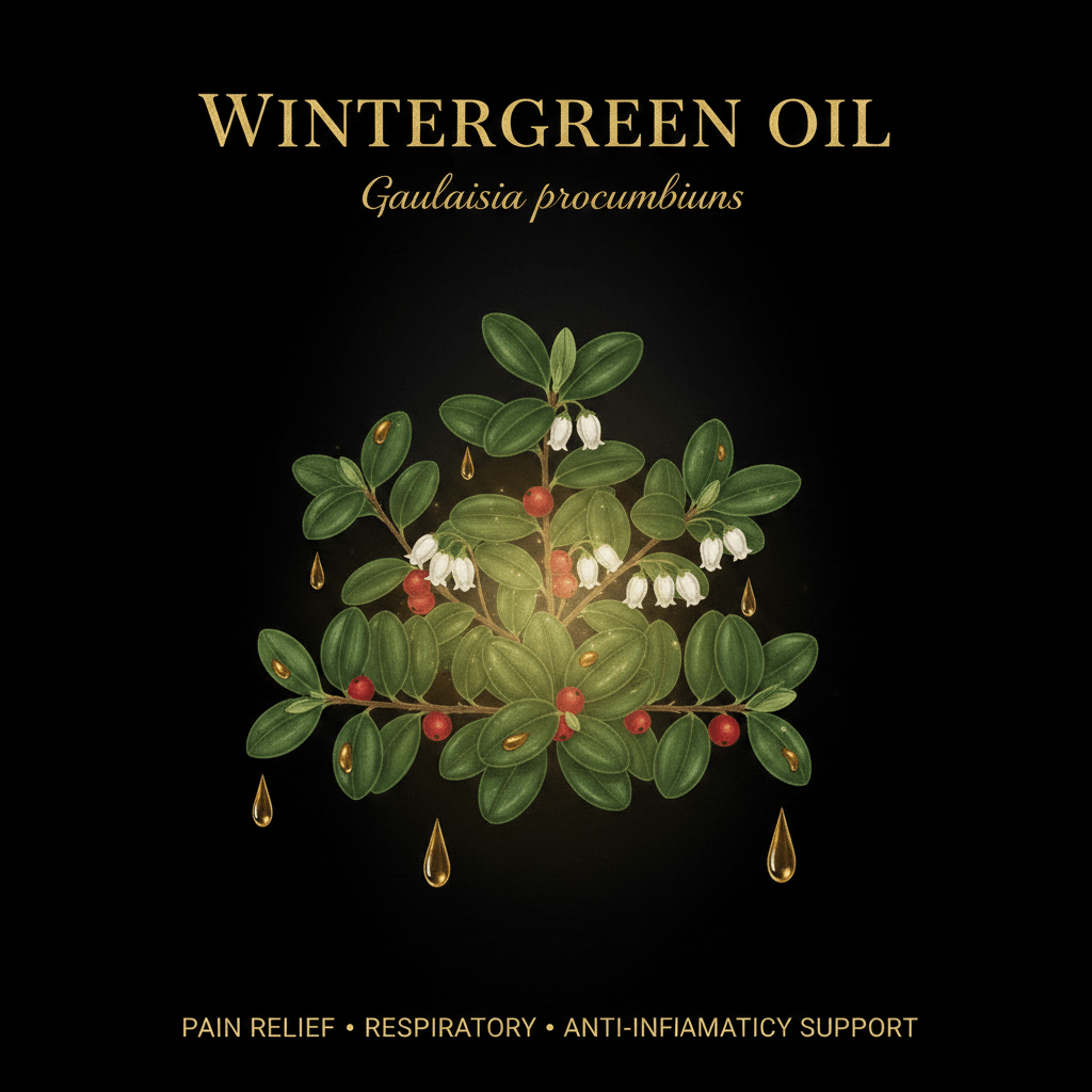 Wintergreen Oil (Gaultheria procumbens) – Pain Relief, Respiratory & Anti-Inflammatory Support, Tincture, Futures ETC