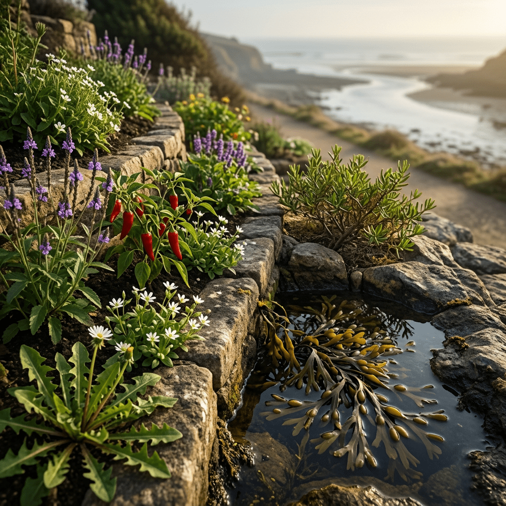 WL-S botanicals in a coastal terrace garden