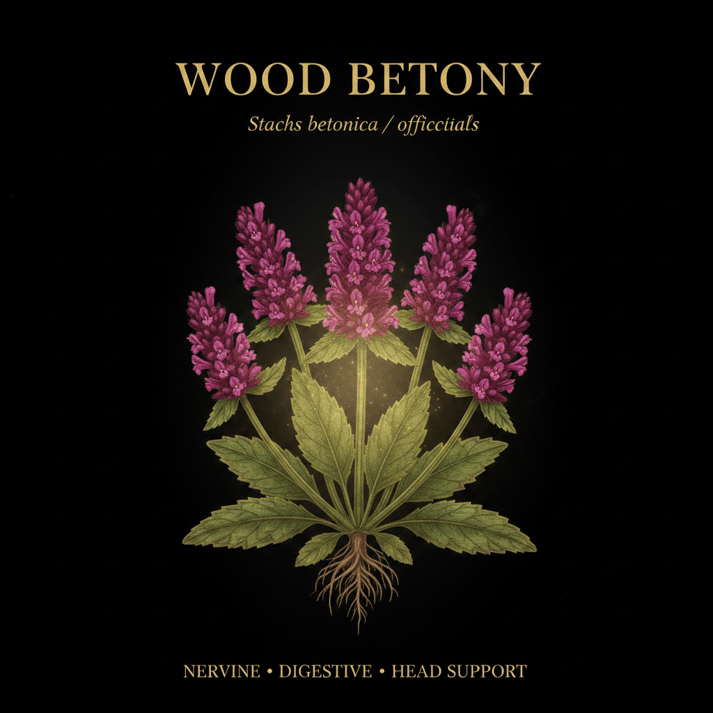 Wood Betony (Stachys officinalis) – Circulatory, Nerve & Digestive Support, Tincture, Futures ETC